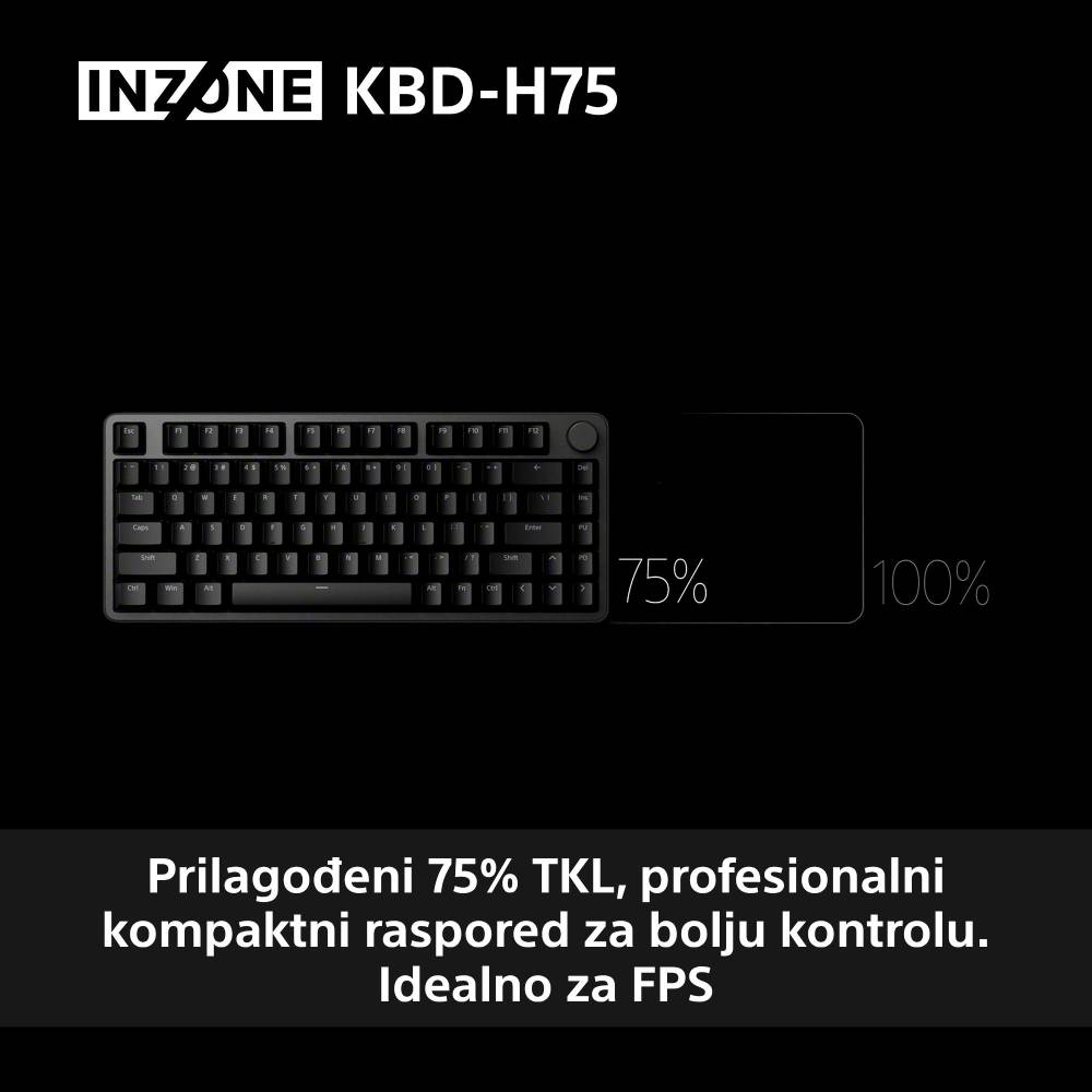 Tipkovnica SONY INZONE KBD-H75 crna